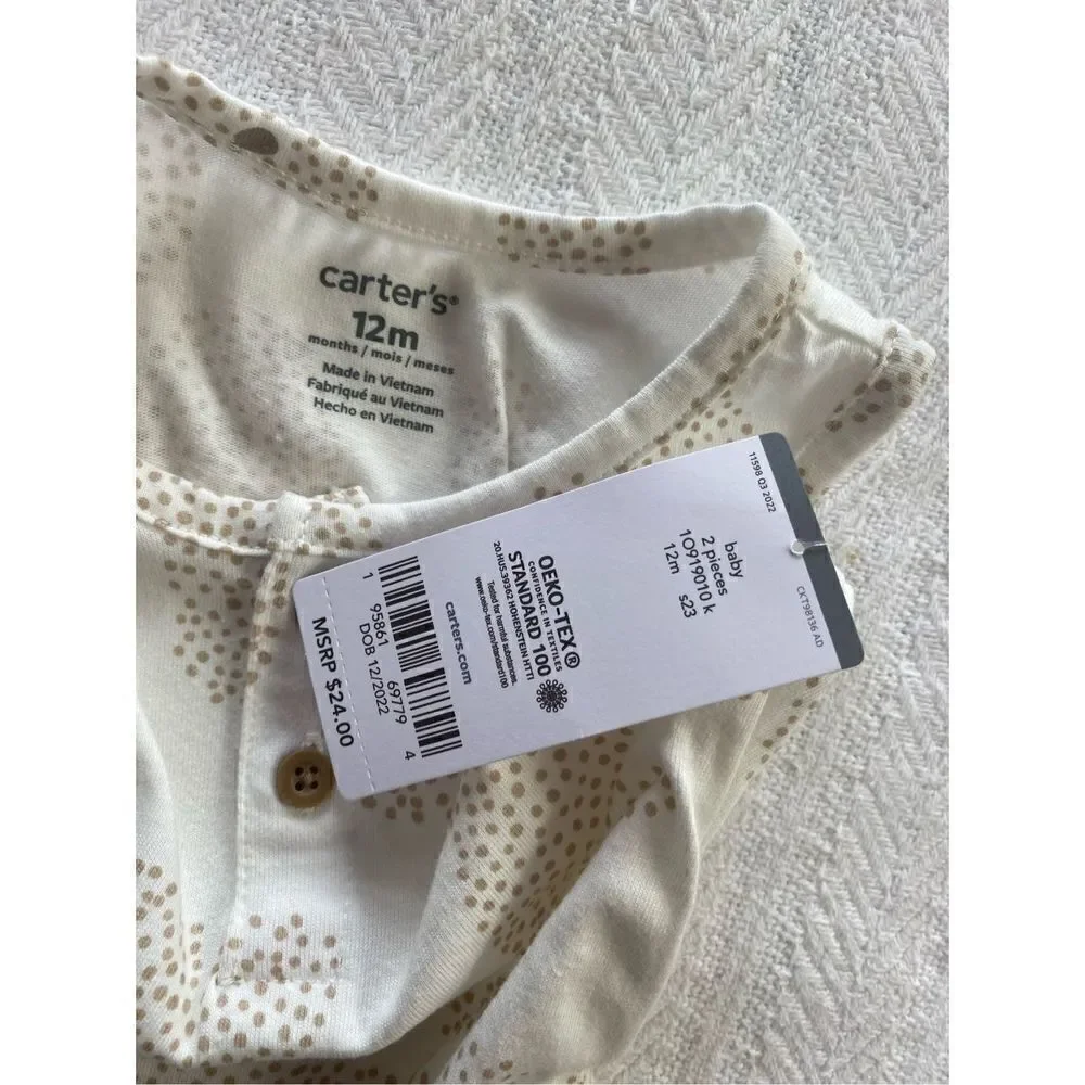 CARTER’S 12M 2Piece Bunny Bodysuit and Matching Bunny Hat